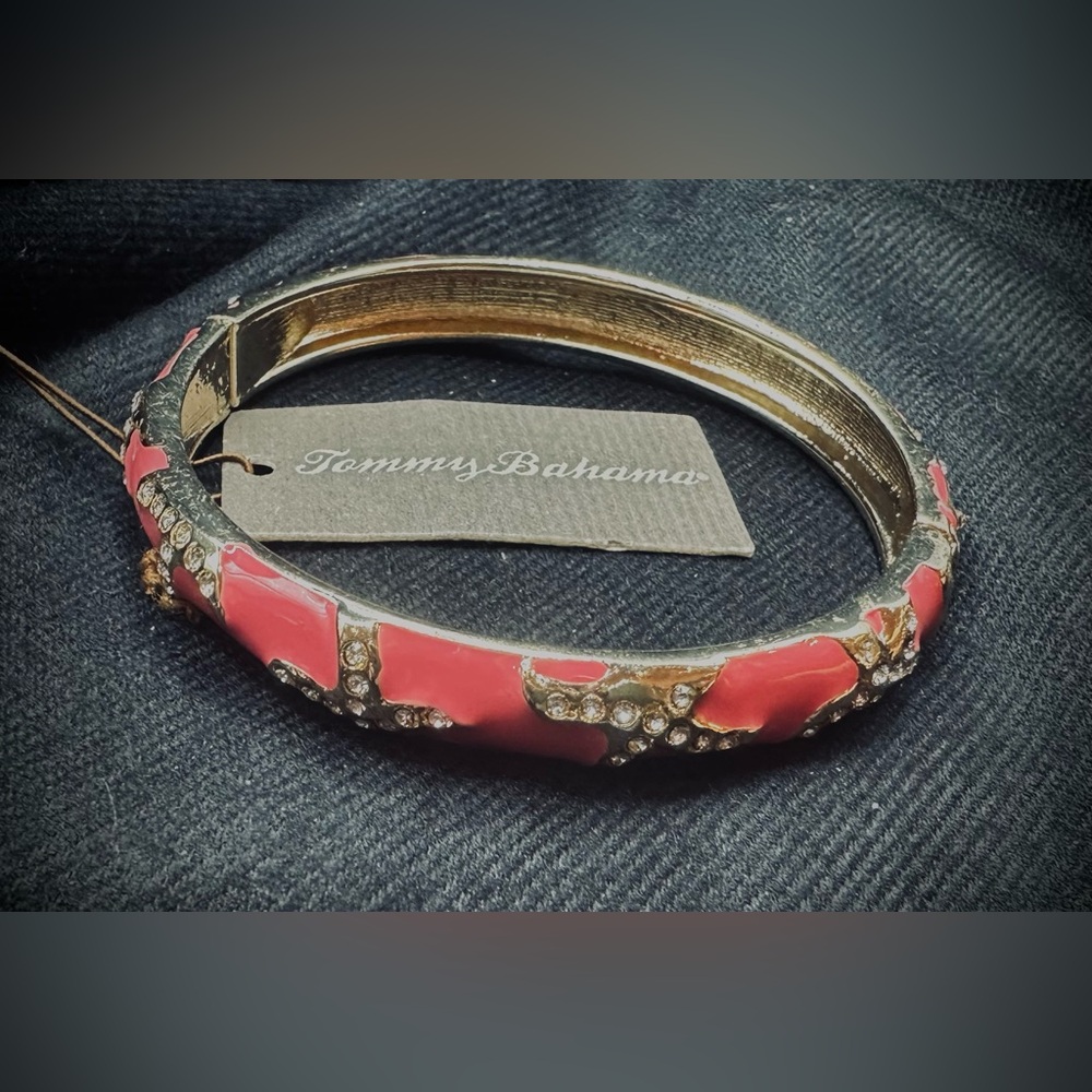 Tommy Bahama Coral and Silver Bangle
